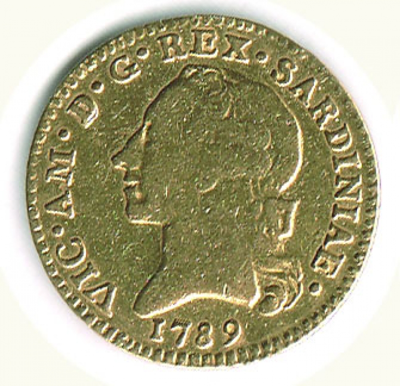 obverse: VITTORIO AMEDEO III - Doppia 1789.