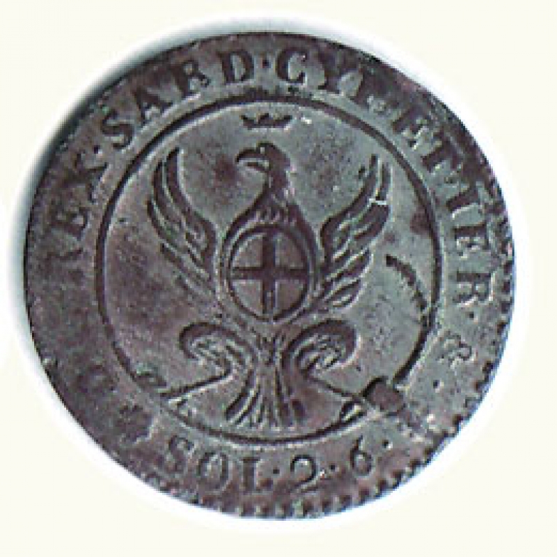 reverse: SAVOIA - Vittorio Emanuele I - 2,6 Soldi 1815