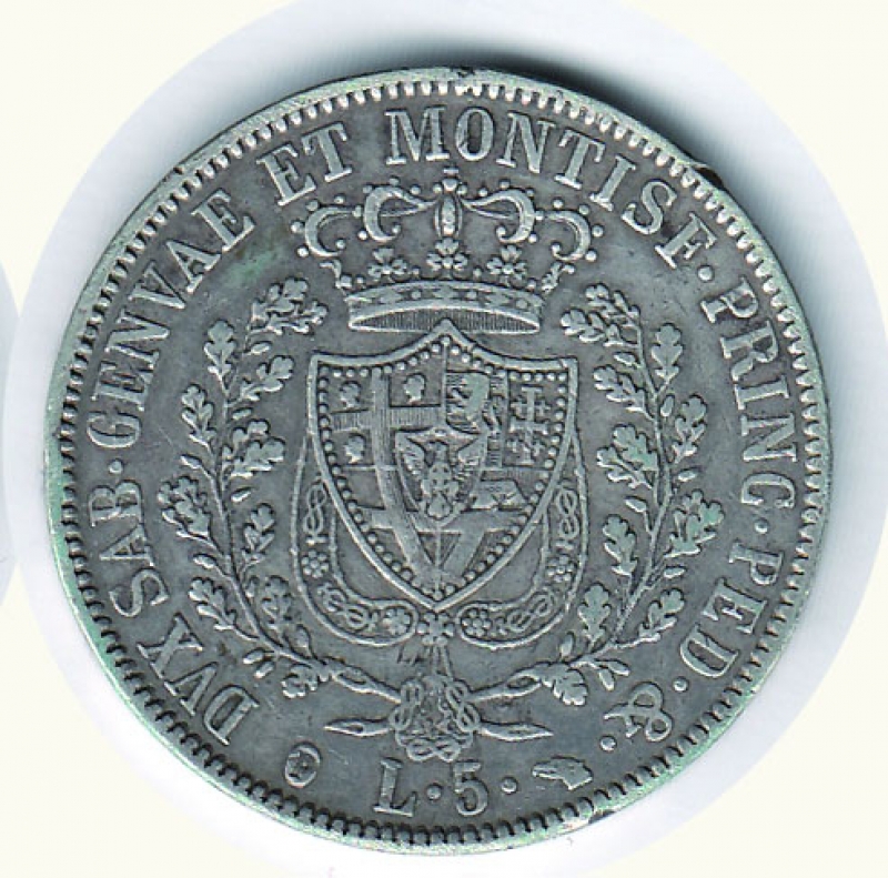 reverse: Carlo Felice - 5 Lire 1830 TO