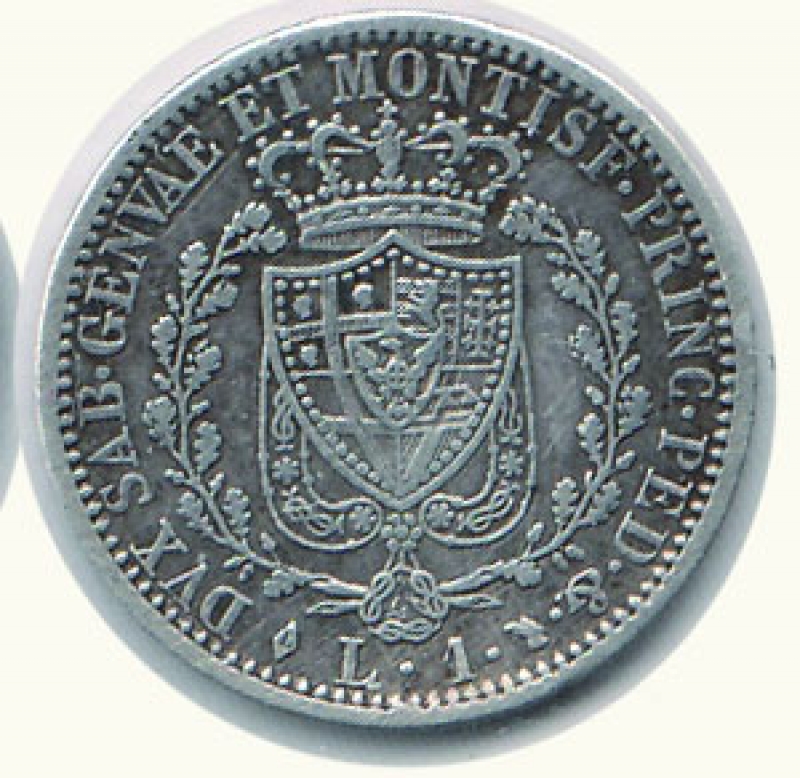 reverse: CARLO FELICE - Lira 1827