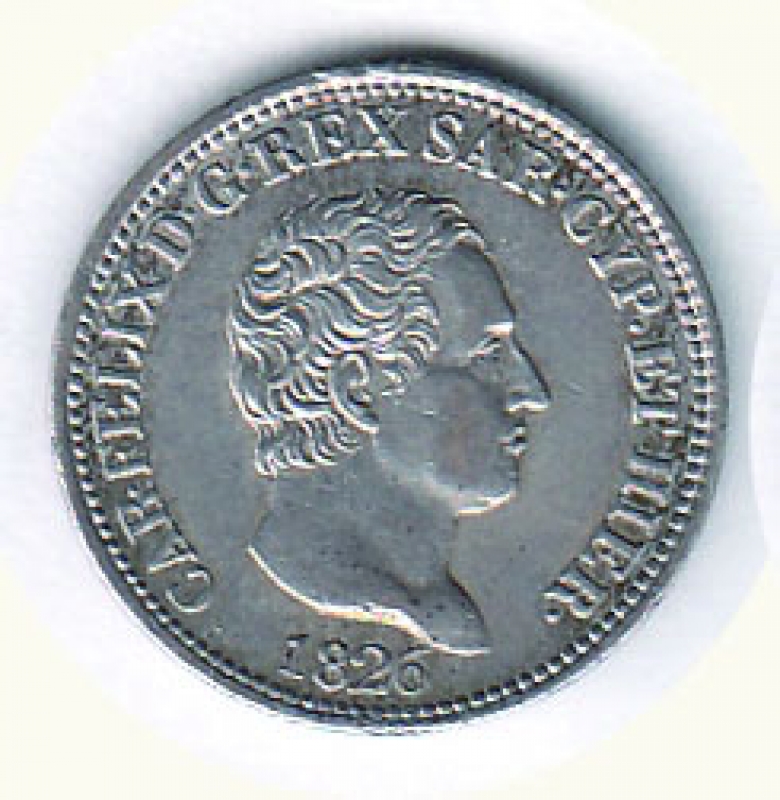 obverse: Carlo Felice - 50 Cent 1828 TO