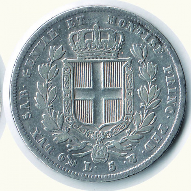 reverse: CARLO ALBERTO - 5 Lire 1832 Ge.