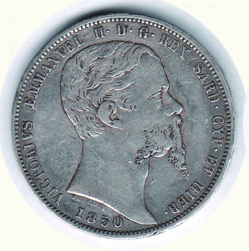 obverse: VITTORIO EMANUELE II - 10  Lire 1850 Ge.