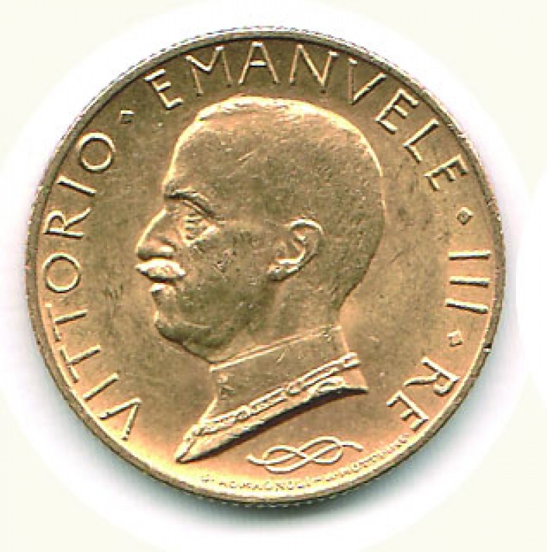 obverse: VITTORIO EMANUELE III -  100 Lire 1931 IX.