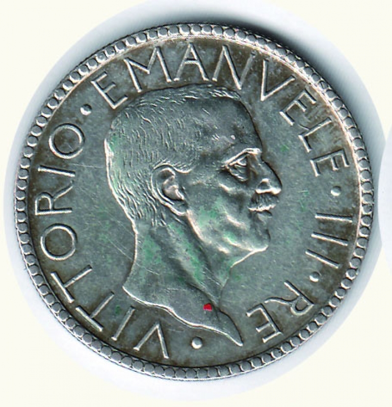 obverse: VITTORIO EMANUELE III -  20 Lire 1928 - A. VI - Littore.