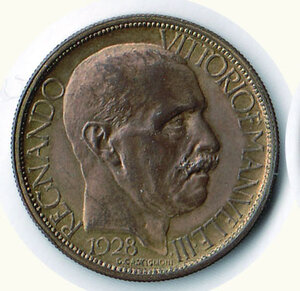 obverse: VITTORIO EMANUELE  III 2 Lire 1928 - Fiera.