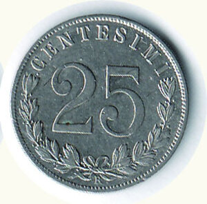 reverse: VITTORIO EMANUELE III -  25 Cent. 1902.