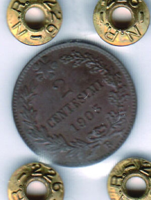 reverse: VITTORIO EMANUELE III - 2 Centesimi 1903