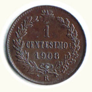 reverse: VITTORIO EMANUELE III - Centesimo 1908