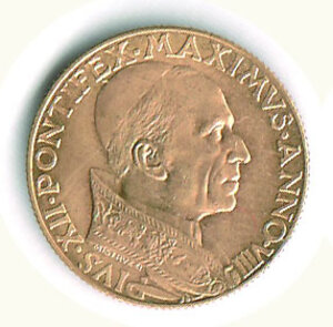 obverse: CITTA’ DEL VATICANO - Pio XII (1939-1958) - 100 Lire 1946.