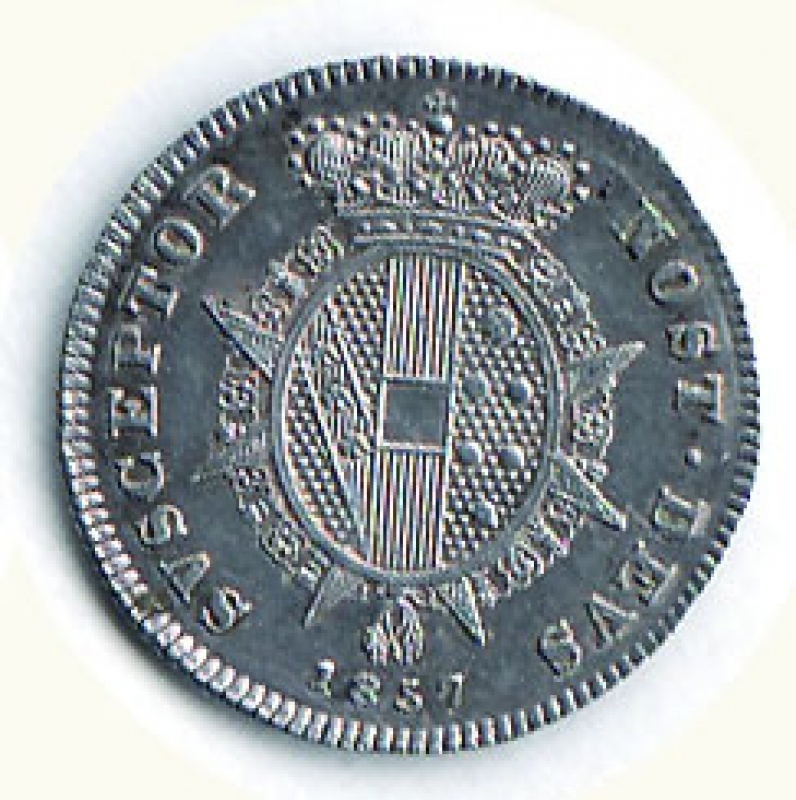 reverse: FIRENZE - Leopoldo II - ½ Paolo 1857 - MIR 459/3.