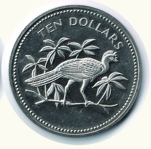 reverse: BELIZE - 10 Dollari 1974.