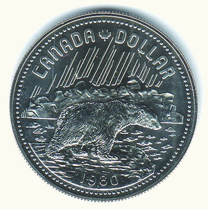 reverse: CANADA - Dollaro 1980 - Anno dell’Orso - Sigillata.
