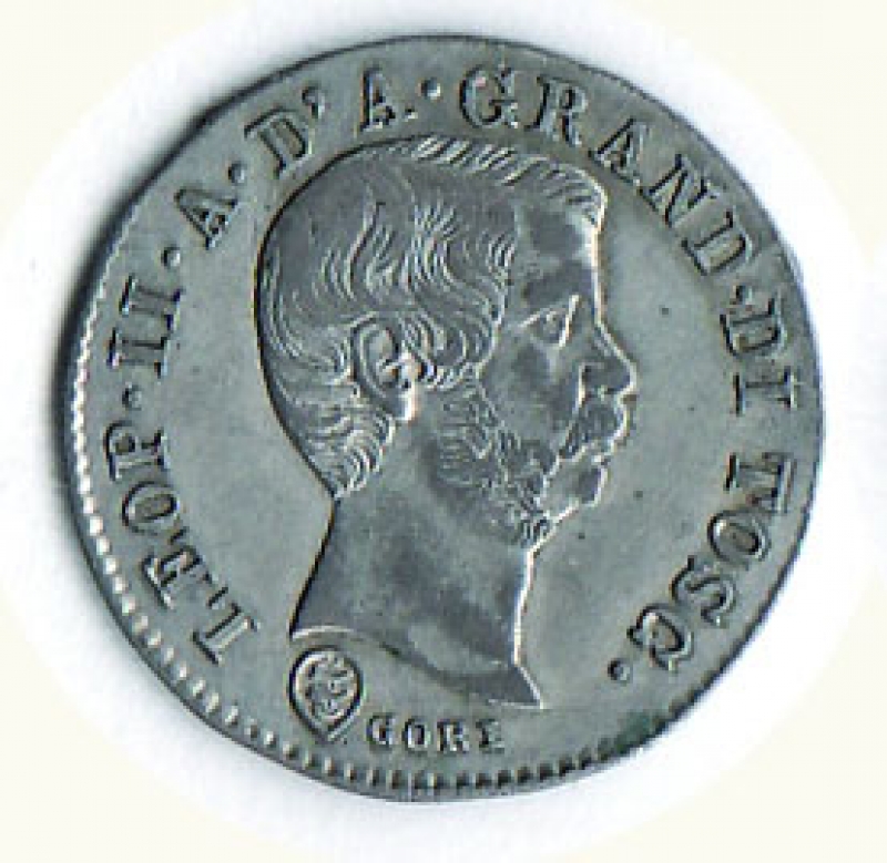 obverse: FIRENZE - Leopoldo II - 10 Quattrini 1858.