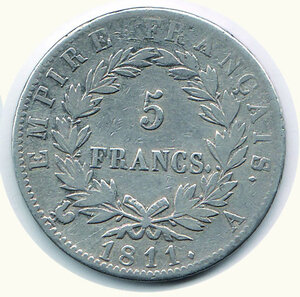 reverse: FRANCIA - Napoleone I Imperatore (1804-1815) - 5 Francs 1811