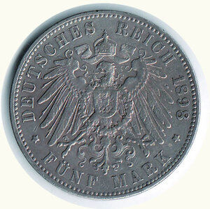 reverse: GERMANIA - Sassonia - 5 Mark 1898