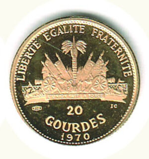 reverse: HAITI - 20 Gourdes 1970