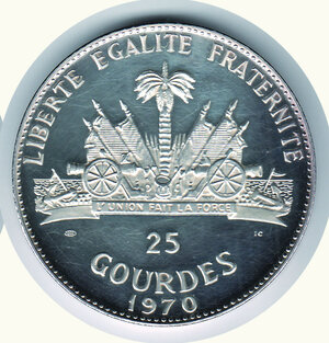 reverse: HAITI - 25 Gourdes 1970