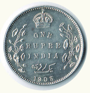reverse: INDIA - Protettorato Britannico - Edoardo VII - Rupia 1906.