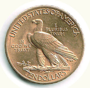 reverse: STATI UNITI - 10 Dollari 1910 - Indiano.