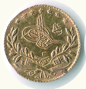 obverse: TURCHIA - Muhammad V (1909-1918) - 25 Kurush 1327