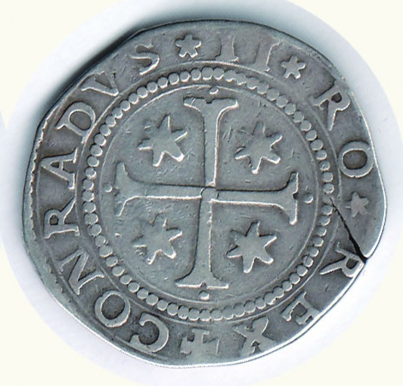 reverse: GENOVA - Dogi biennali - ½ Scudo al castello 1627 (anno RR).
