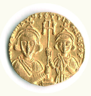 reverse: IMPERO BIZANTINO - Giustiniano II con Tiberio (II Regno 705-711) - Solido