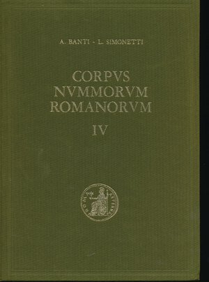 obverse: BANTI A. - SIMONETTI L. - Corpus Nummorum Romanorum Vol. IV Augusto . Firenze, 1974, pp. 300, foto in b/n. Coperrtina rigida in tela. Buono stato. 