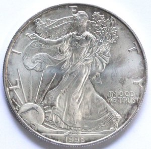 reverse: USA. Dollaro 1996. Oncia. Ag. 