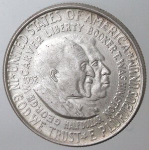 obverse: USA. Mezzo dollaro 1952 Booker T. Washington e George Washington Carver. Ag. 