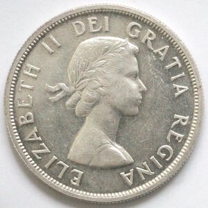 obverse: Canada. Dollaro 1958 British Columbia. Ag 800. 