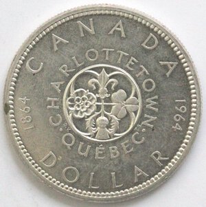 reverse: Canada. Dollaro 1964 Charlottetown. Ag 800. 