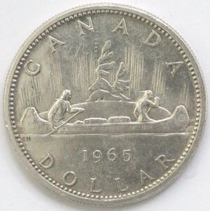 reverse: Canada. Dollaro 1965. Ag 800. 