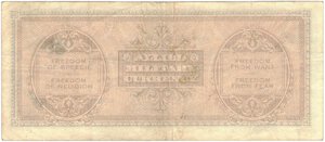 reverse: Banconote. Occupazione Americana. 500 Am lire 1943. Bilingue FLC. 