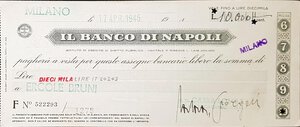 obverse: Banconote. Banco di Napoli. 10.000 Lire 1945. 