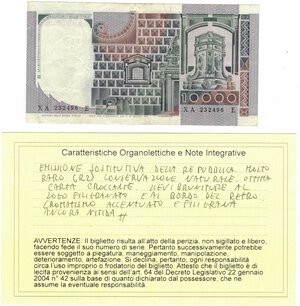 reverse: Banconote. Repubblica Italiana. 10.000 Lire del Castagno. Serie Speciale Sostitutiva. 