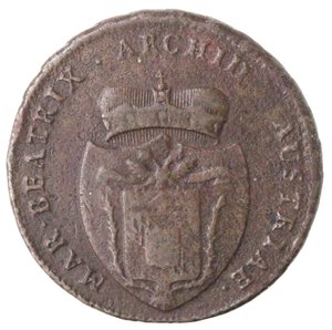 obverse: Massa di Lunigiana. Maria Beatrice d Este Cybo Malaspina. 1790-1796. 2 soldi 1792. Ae. 