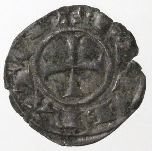 reverse: Messina. Federico II. 1197-1250. Denaro con testa di prospetto. Mi. 