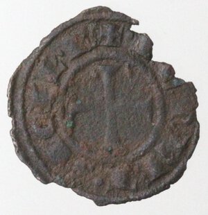 obverse: Messina o Brindisi. Federico II. 1197-1250. Mezzo denaro (o quarto?) coniato nel 1245. Mi. 