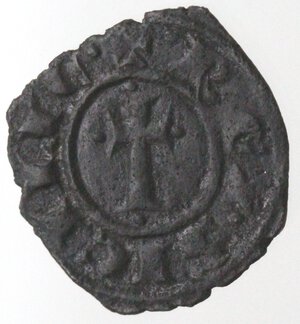 obverse: Messina o Brindisi. Carlo I d Angiò. 1266-1282. Denaro. Mi. 