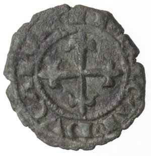 obverse: Messina o Brindisi. Carlo I d Angiò. 1266-1285. Denaro. Mi. 