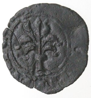 reverse: Messina. Carlo I d Angiò. 1266-1282. Denaro 1277 col palmizio. MI. 