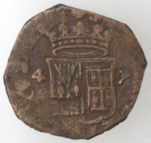 reverse: Napoli. Filippo IV. 1621-1665. Grano 1647. AE. 