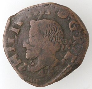 obverse: Napoli. Filippo IV. 1621-1665. Grano 1648. AE. 