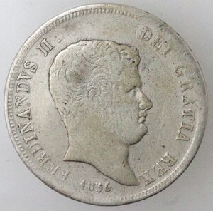obverse: Napoli. Ferdinando II. 1830-1859. Mezza Piastra 1836/5. Ag. 