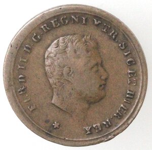 obverse: Napoli. Ferdinando II. 1830-1859. Tornese 1858. Ae. 