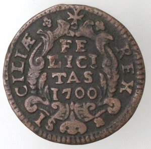reverse: Palermo. Carlo II. 1674-1700. Grano 1700. Ae. 
