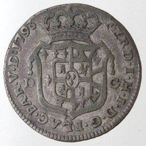 obverse: Piacenza. Ferdinando di Borbone. 1765-1802. 10 soldi 1793. Mi. 