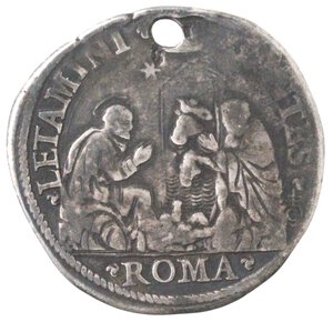 reverse: Roma. Gregorio XIII. 1572-1585. Testone. Ag. 