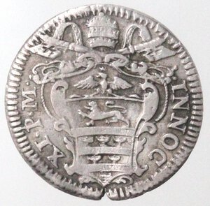 obverse: Roma. Innocenzo XI. 1679-1689. Grosso s.d. Ag. 